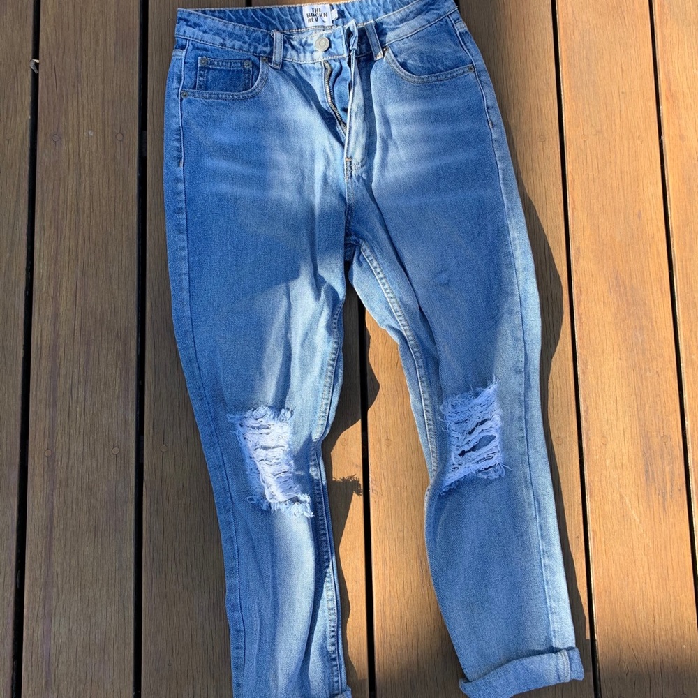 Blue High Rise Denim Jeans